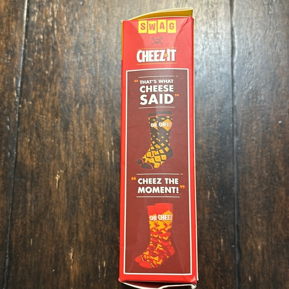 Two Boxes of Men’s Novelty Crew-Length Socks. “Cheez-It” & Blueberry Pop Tart” - Picture 8 of 9